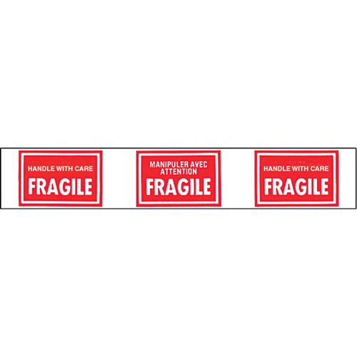 Pre-Printed Message Tapes, 1-7/8" W, White on Red FMT Sales Ltd