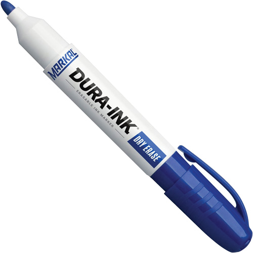 Marqueurs &agrave; essuyage &agrave; sec Dura-Ink, Bleu, Pointe Ronde FMT Sales Ltd