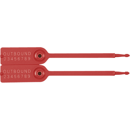 Gemini&reg; Tote Seals, 7-1/4", Plastic, Pull-Through FMT Sales Ltd
