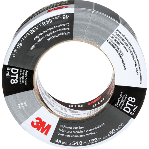 Ruban adh&eacute;sif tout usage DT8, 8 mils, Argent, 48 mm (2") x 55 m (180') FMT Sales Ltd