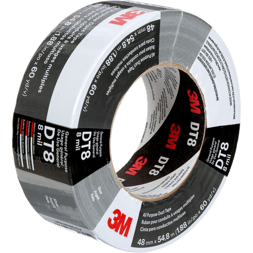 Ruban adh&eacute;sif tout usage DT8, 8 mils, Argent, 48 mm (2") x 55 m (180') FMT Sales Ltd