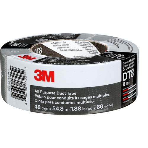 Ruban adh&eacute;sif tout usage DT8, 8 mils, Argent, 48 mm (2") x 55 m (180') FMT Sales Ltd