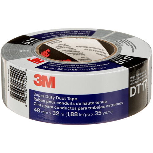 DT17 Super-Duty Duct Tape, 17 mils, Black, 48 mm (2") x 32 m (105') FMT Sales Ltd