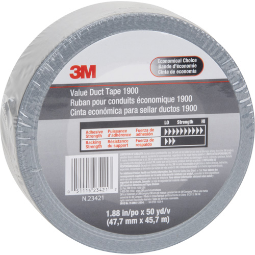 Ruban pour conduit &eacute;conomique 1900, 5,8 mils, Argent, 48 mm (2") x 5,7 m (18,7') FMT Sales Ltd