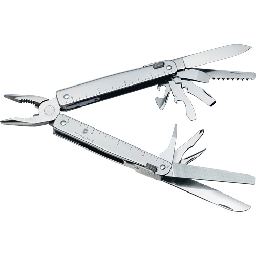 Outil multiple SwissTool avec lame verrouillable, M&eacute;tal, Poign&eacute;e en M&eacute;tal, 155 mm lo, 26 fonctions, 0,7 lb FMT Sales Ltd
