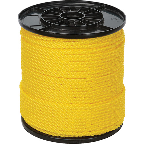 1/4" Yellow Twisted 3-Strand Rope, Polypropylene, 550' FMT Sales Ltd
