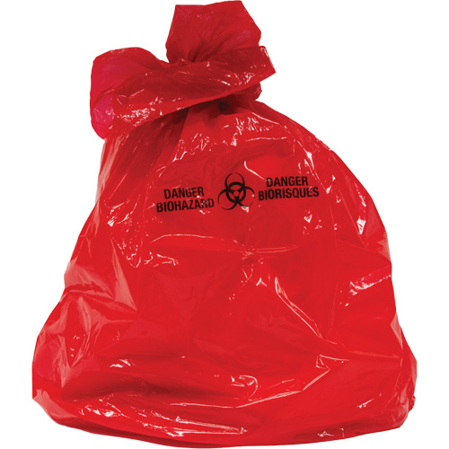 Waste Bags, Bio-Hazard, 50" L x 37" W, 2 mils FMT Sales Ltd