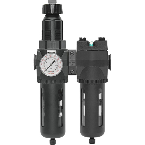 Manual Drain Filter, Regulator & Coalescing Filter with Standard Bowl Modulair 400, 1/4" NPT, 150 PSI, 9.1 fl. oz. Capacity FMT Sales Ltd