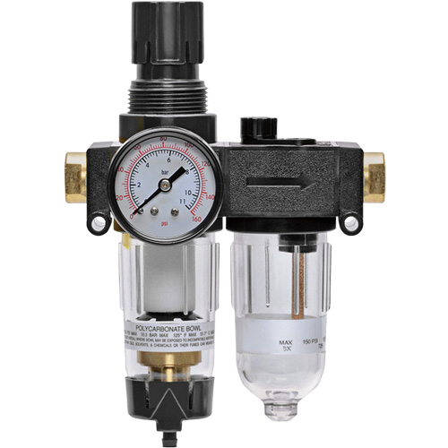 Filter/Regulator & Lubricator with Gauge Modulair 200, 1/4" NPTF FMT Sales Ltd