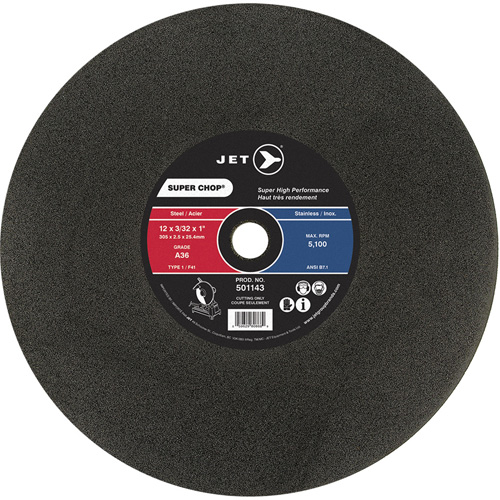 Super Chop&reg; Cut-Off Wheel, 14" x 3/32", 1" Arbor, Type 1/F41, Aluminum Oxide, 4400 RPM FMT Sales Ltd