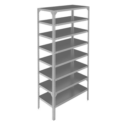 &eacute;l&eacute;ment de rayonnage, Acier galvanis&eacute;, Montant &agrave; fente, De base, 48" la x 96" h x 12" p FMT Sales Ltd