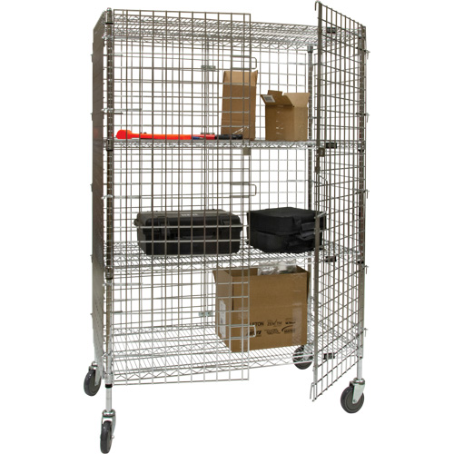 Chariot de s&eacute;curit&eacute;, Chrom&eacute;, 60" x 69" x 24", Capacit&eacute; 500 lb FMT Sales Ltd