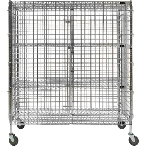 Chariot de s&eacute;curit&eacute;, Chrom&eacute;, 60" x 69" x 24", Capacit&eacute; 500 lb FMT Sales Ltd