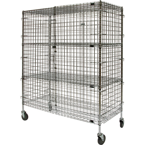 Chariot de s&eacute;curit&eacute;, Chrom&eacute;, 60" x 69" x 24", Capacit&eacute; 500 lb FMT Sales Ltd