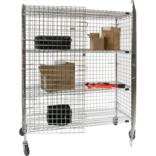 Chariot de s&eacute;curit&eacute;, Chrom&eacute;, 60" x 69" x 24", Capacit&eacute; 500 lb FMT Sales Ltd