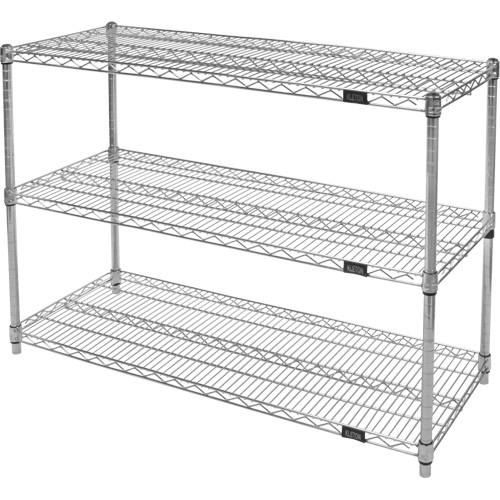 Heavy-Duty Chromate Wire Shelving, 3 Tiers, 30" W x 33" H x 18" D FMT Sales Ltd