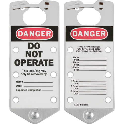 Labeled Lockout Hasps, Silver FMT Sales Ltd