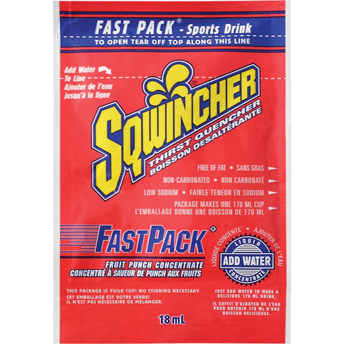 Sqwincher&reg; Rehydration Drink Fast Pack&reg;, Single Serve, Fruit Punch FMT Sales Ltd