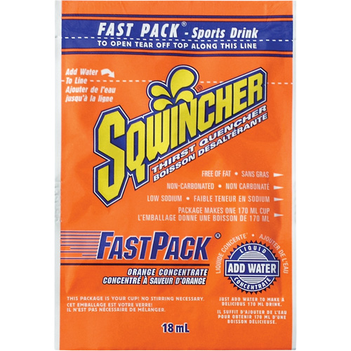 Sqwincher&reg; Rehydration Drink Fast Pack&reg;, Single Serve, Orange FMT Sales Ltd