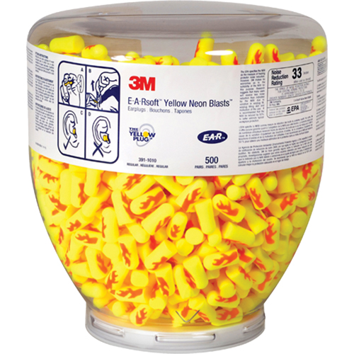 Bouchons d'oreilles E-A-RSoft Yellow Neon, Vrac - Contenant FMT Sales Ltd