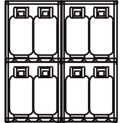 Armoires en aluminium pour bouteilles GPL, nbre de bouteilles: 16, 60" , 32" , 65" , Argent FMT Sales Ltd
