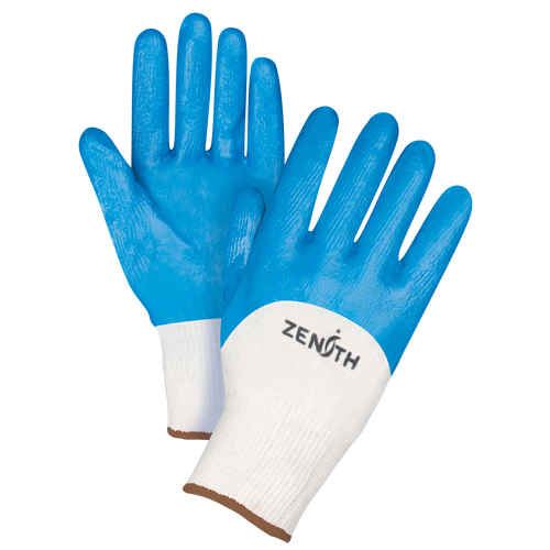 Gants enduits et tricot&eacute;s sans coutures de poids moyen, 9/Grand, R&ecirc;vetement Nitrile, Calibre 13, Enveloppe en Coton FMT Sales Ltd