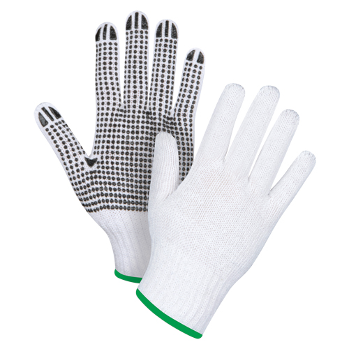 Gants tricot&eacute;s &agrave; pois, Poly/coton, Un c&ocirc;t&eacute;, Calibre 7, Moyen FMT Sales Ltd