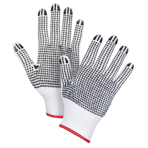 Double-Sided Dotted String Knit Gloves, Poly/Cotton, Double Sided, 7 Gauge, Small FMT Sales Ltd
