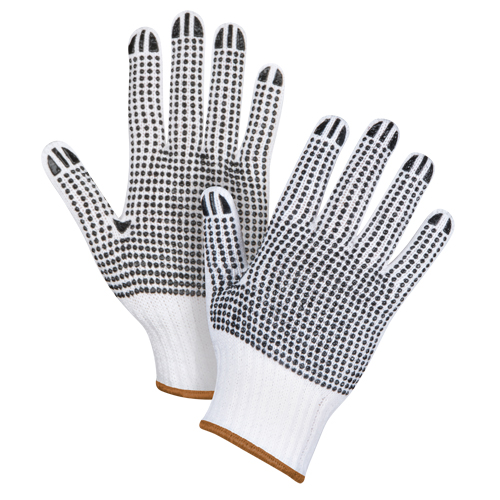 Gants tricot&eacute;s deux c&ocirc;t&eacute;s &agrave; pois, Poly/coton, Deux c&ocirc;t&eacute;s, Calibre 7, Grand FMT Sales Ltd