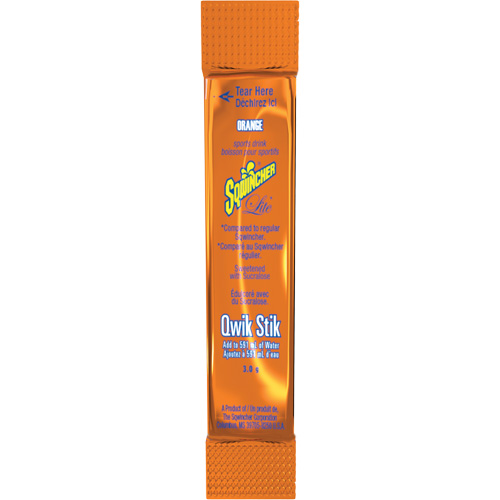 Sqwincher&reg; ZERO&reg; Qwik Stik Rehydration Drink, Powder, Orange FMT Sales Ltd
