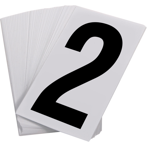 Pressure Sensitive Numbering, 2, 3-1/2" H, Black on White FMT Sales Ltd
