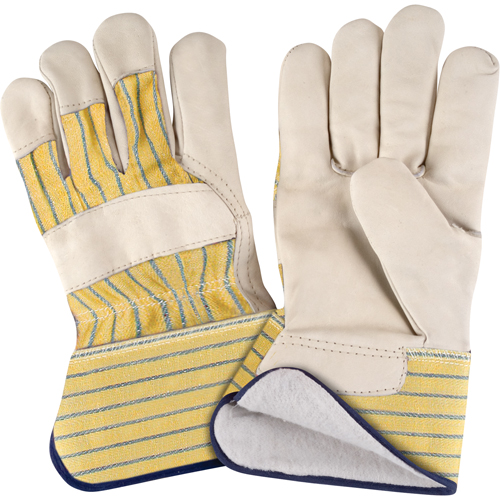 Abrasion-Resistant Winter-Lined Fitters Gloves, X-Large, Grain Cowhide Palm, Cotton Fleece Inner Lining FMT Sales Ltd