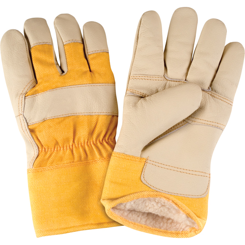Gants d'ajusteur doubl&eacute;s pour l'hiver d'usage standard, Grand, Paume en Cuir fleur de meuble, Doublure en Boa FMT Sales Ltd