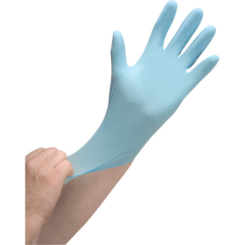 Puncture-Resistant Medical-Grade Disposable Gloves, Large, Nitrile, 4.5-mil, Powder-Free, Blue, Class 2 FMT Sales Ltd