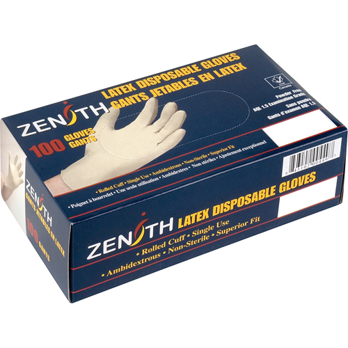Gants d'examen de premi&egrave;re qualit&eacute; pour peau sensible, T-petit, Latex, 4 mils, Poudr&eacute;s, Naturel FMT Sales Ltd