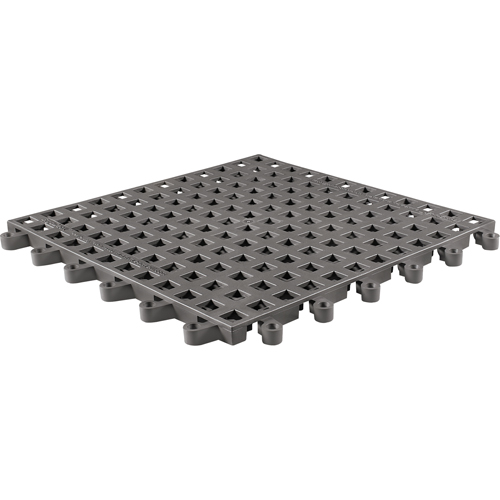 ErgoDeck&reg; General Purpose No. 564 Matting, PVC, 1-1/2' W x 1-1/2' L, 7/8" Thick, Charcoal FMT Sales Ltd