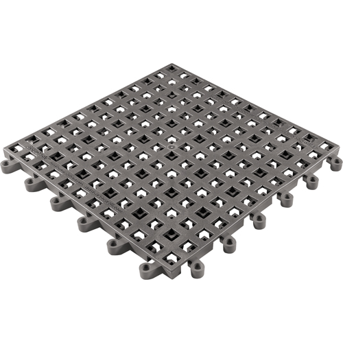 ErgoDeck&reg; General Purpose No. 564 Matting, PVC, 1-1/2' W x 1-1/2' L, 7/8" Thick, Charcoal FMT Sales Ltd