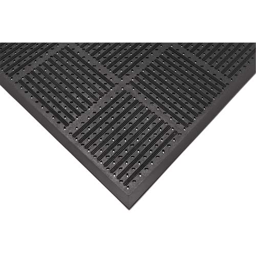 Outfront Reversible No. 227 Mat, Rubber, Scraper Type, Slotted Pattern, 3' x 6', Black FMT Sales Ltd