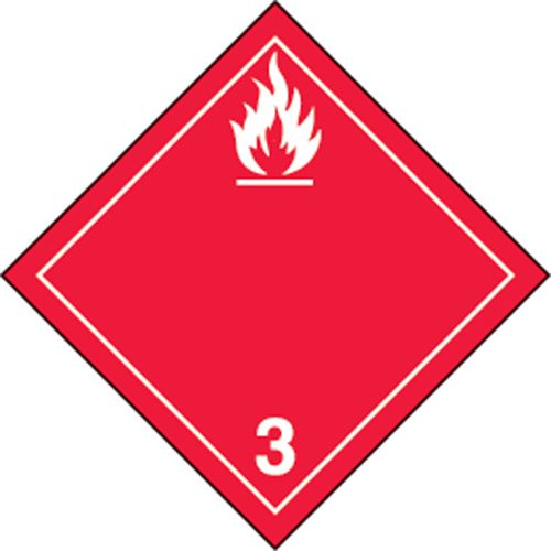 &eacute;tiquettes d'exp&eacute;dition TMD, Classe 3, Liquides inflammables, Papier FMT Sales Ltd