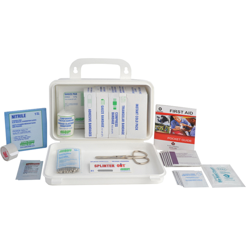 Trousse sp&eacute;cialis&eacute;e pour l'Ontario - Trousse de premiers soins pour camion, Dispositif m&eacute;dical Classe 1, Boîte en m&eacute;tal FMT Sales Ltd