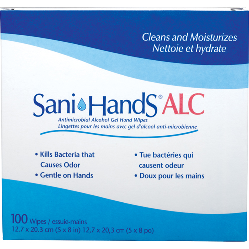 Lingettes antimicrobiennes pour les mains Sani-Hands ALC, Pochette FMT Sales Ltd