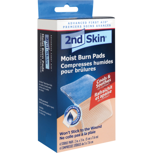 Compresses humides pour brûlures 2nd Skin, 2" x 3", Classe 2 FMT Sales Ltd