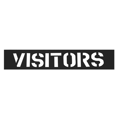 Pochoirs pour parc de stationnement, Anglais, 12" FMT Sales Ltd