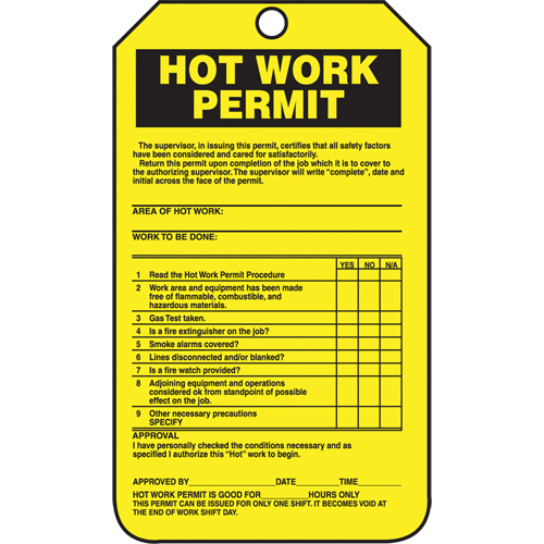 &eacute;tiquettes de s&eacute;curit&eacute; d'inspection et de contr&ocirc;le de l'&eacute;tat de l'&eacute;quipement, Papier cartonn&eacute;, 3-1/8" la x 5-7/8" h, Anglais FMT Sales Ltd