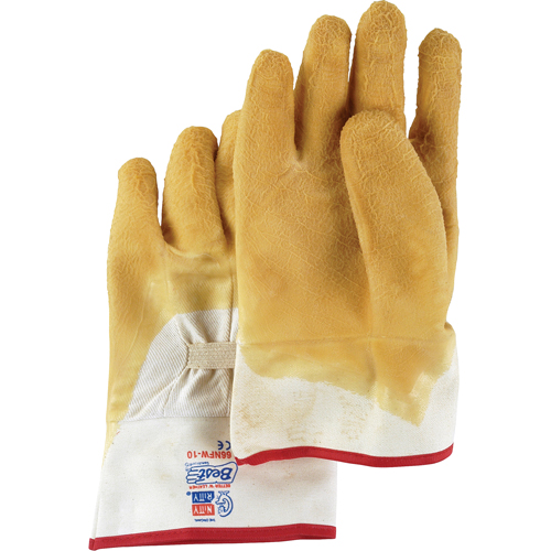 Gants enduits Nitty Gritty, 10/Grand, R&ecirc;vetement Latex de caoutchouc, Enveloppe en Coton FMT Sales Ltd