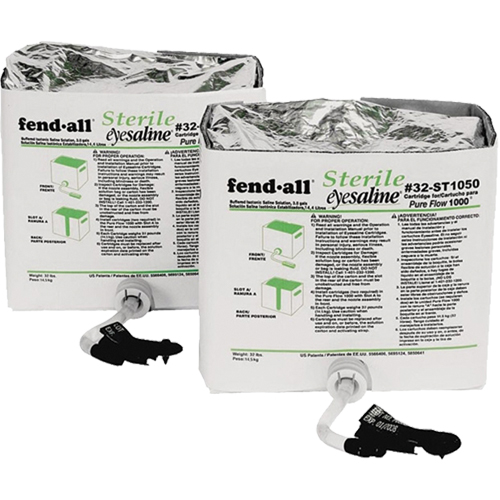 Cartouches de liquide pour poste de douche oculaire Fendall Pure Flow 1000, 1120 oz FMT Sales Ltd