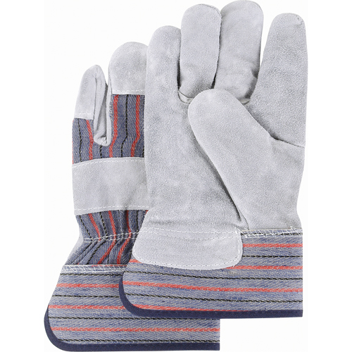 Split Back Premium Quality Fitters Gloves, Medium, Split Cowhide Palm, Cotton Inner Lining FMT Sales Ltd