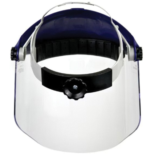 Ratchet Headgear with Faceshield, Polycarbonate, Ratchet Suspension FMT Sales Ltd