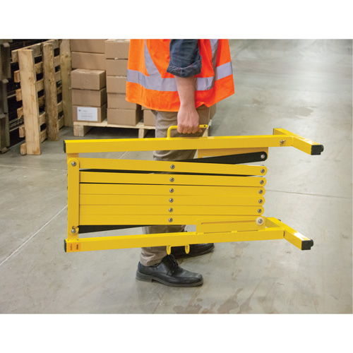 Expandable Barrier, 37" H x 11' L, Black/Yellow FMT Sales Ltd