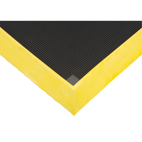 Tapis pour l'assainissement des chaussures, Caoutchouc, 2-2/3' la x 3-1/4' lo x 2-1/2" &eacute;pais, Jaune FMT Sales Ltd